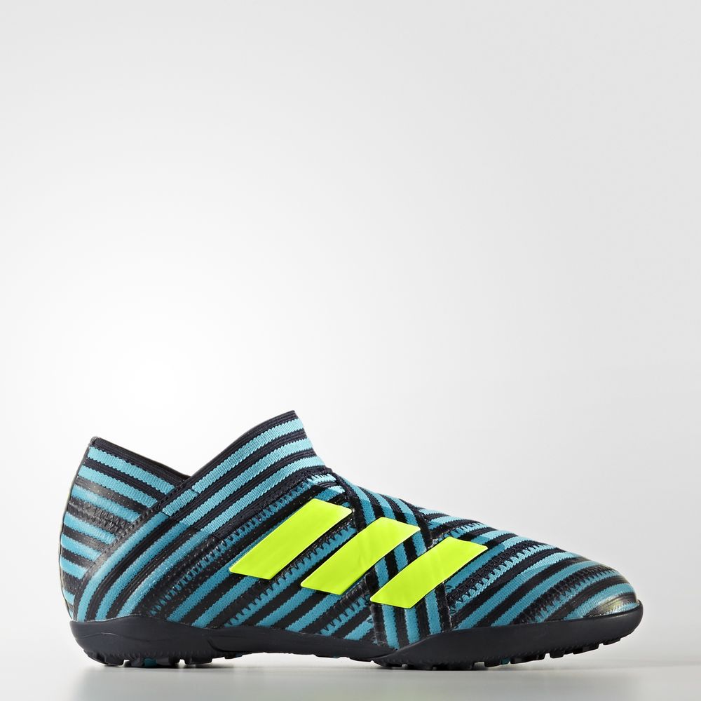 Adidas Nemeziz Tango 17+ Turf - ποδοσφαιρικα παπουτσια για αγορια - Κίτρινα/Μπλε,Μέγεθος: EU 27 – 39